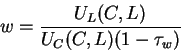 \begin{displaymath}w=\frac{U_L(C,L)}{U_C(C,L)(1-\tau_w)}\end{displaymath}